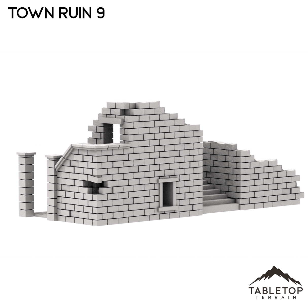 Tabletop Terrain Ruins Monte Cassino Town Ruin 9