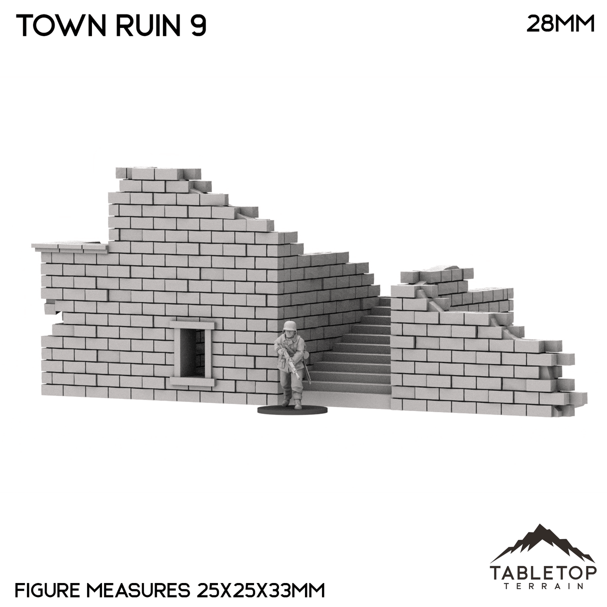 Tabletop Terrain Ruins Monte Cassino Town Ruin 9