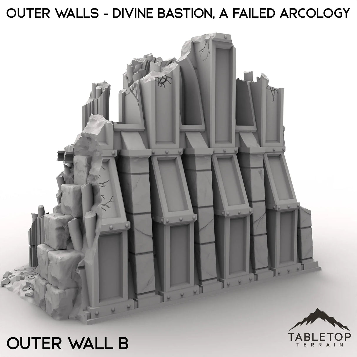 Tabletop Terrain Ruins Outer Walls - Divine Bastion, a Failed Arcology