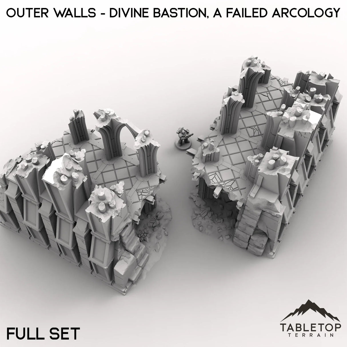 Tabletop Terrain Ruins Outer Walls - Divine Bastion, a Failed Arcology