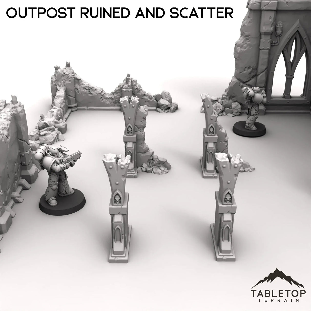Tabletop Terrain Ruins Outpost Ruined and Scatter