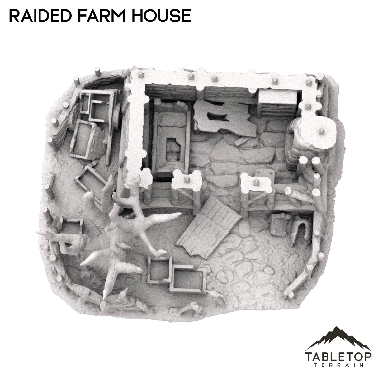 Tabletop Terrain Ruins Raided Farm House