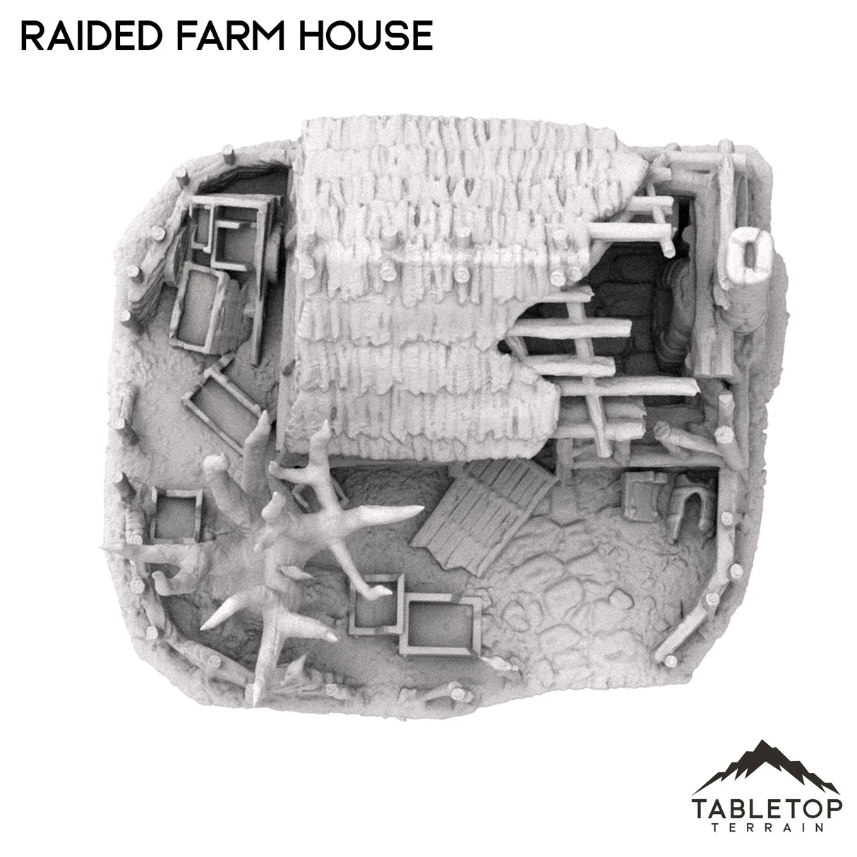 Tabletop Terrain Ruins Raided Farm House
