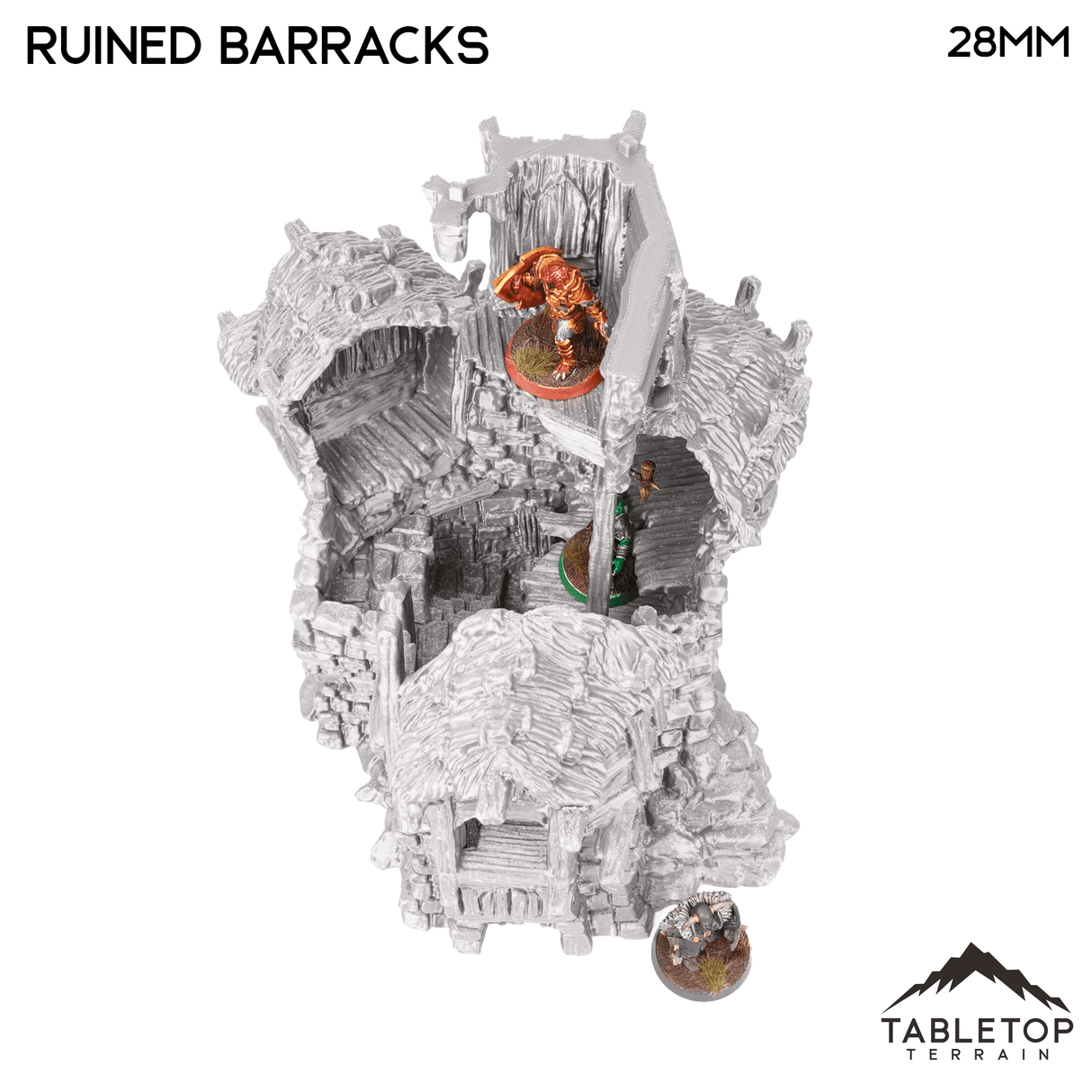 Tabletop Terrain Ruins Ruined Barracks - Hagglethorn Hollow - Fantasy Ruins
