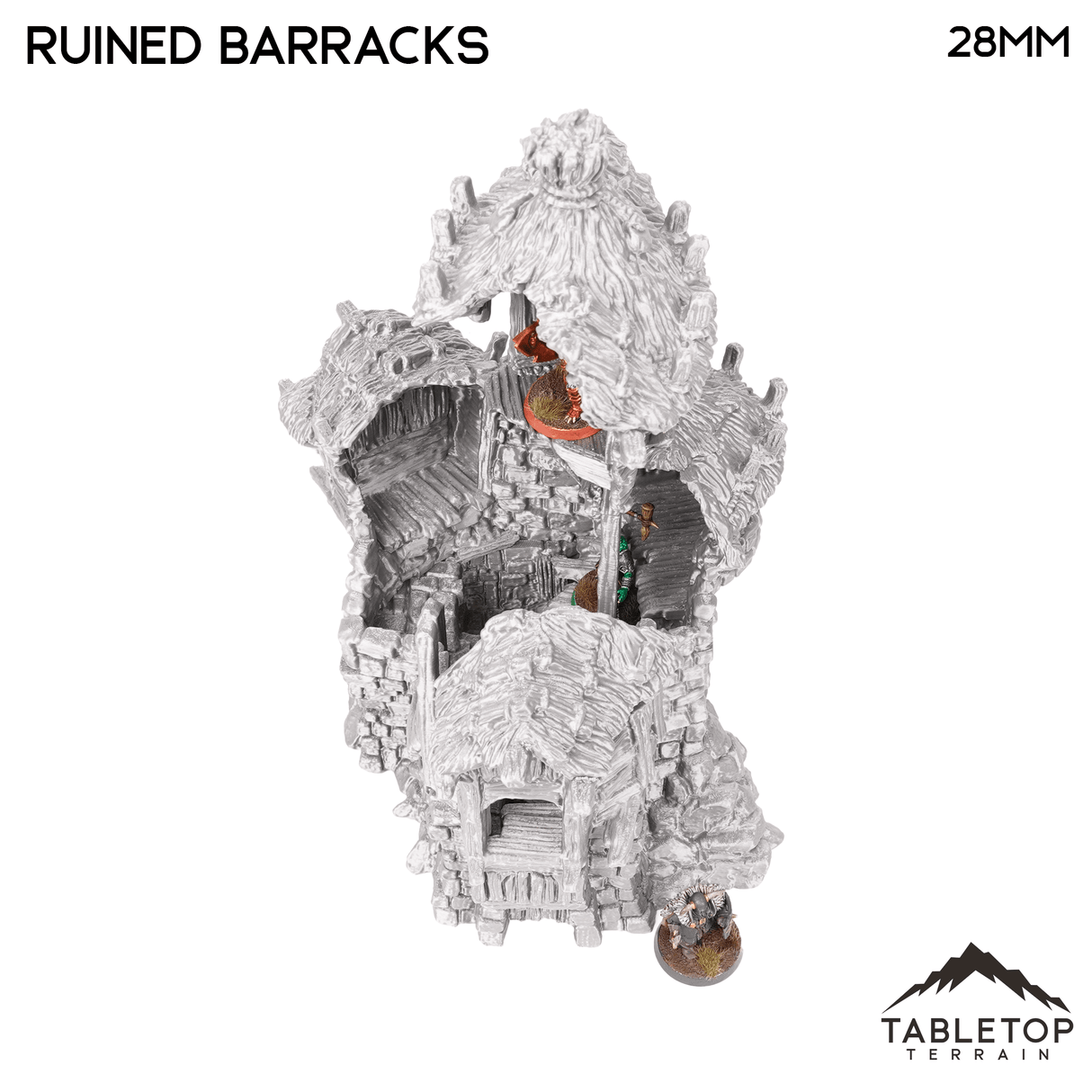 Tabletop Terrain Ruins Ruined Barracks - Hagglethorn Hollow - Fantasy Ruins