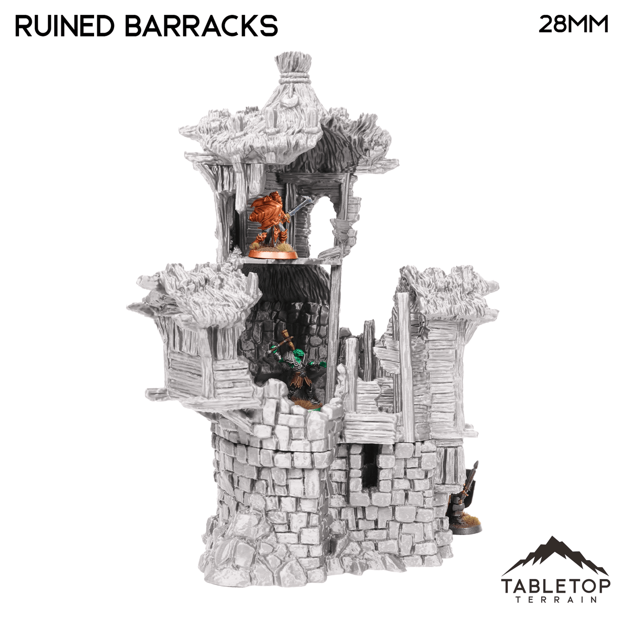 Tabletop Terrain Ruins Ruined Barracks - Hagglethorn Hollow - Fantasy Ruins