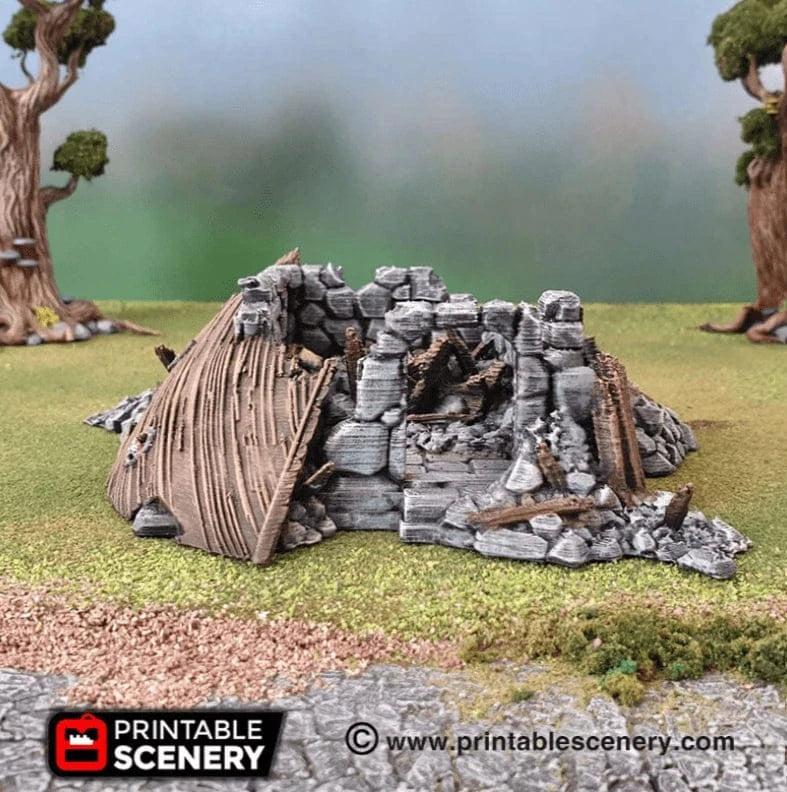 Tabletop Terrain Ruins Ruined Boathouse - Fantasy Ruins