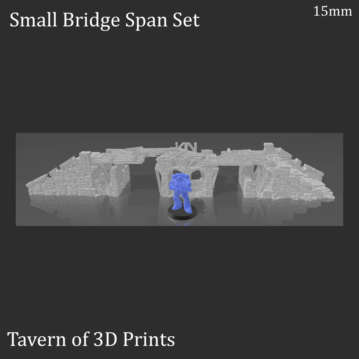 Tabletop Terrain Ruins Ruined Bridge Spans - Fantasy Ruins