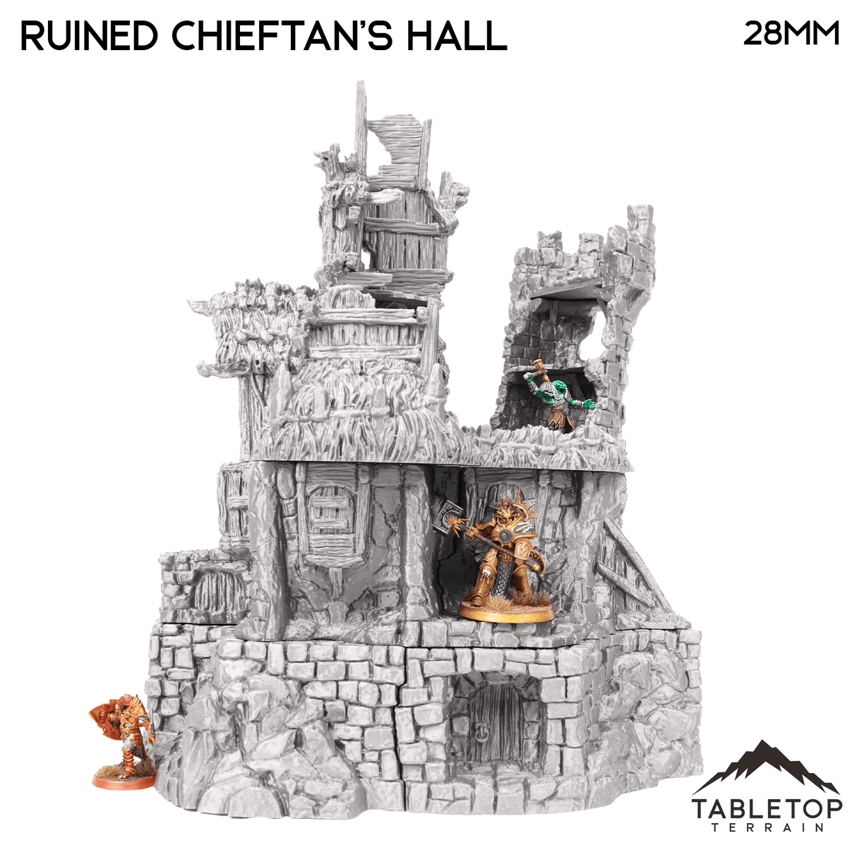 Tabletop Terrain Ruins Ruined Chieftains Hall - Hagglethorn Hollow - Fantasy Ruins