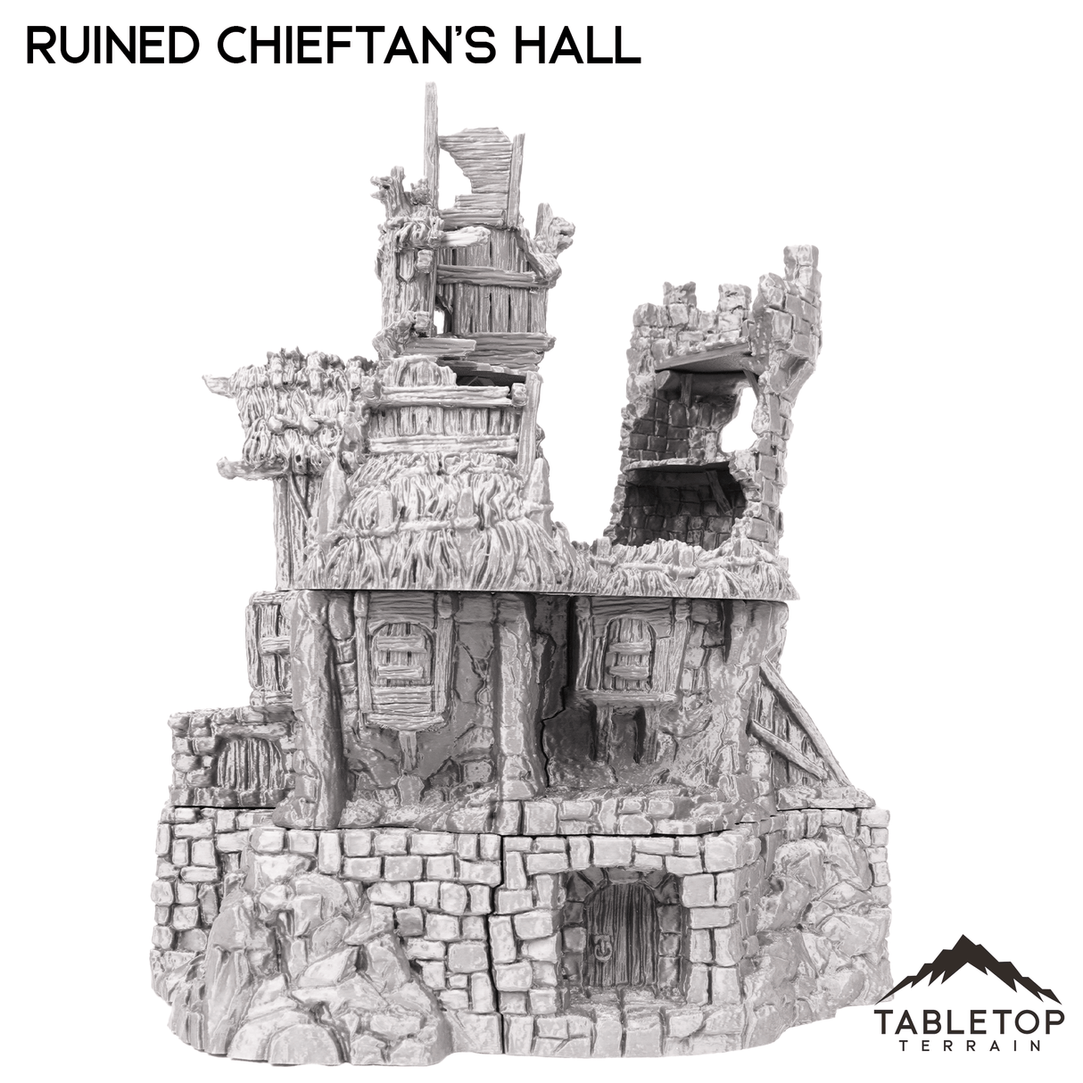 Tabletop Terrain Ruins Ruined Chieftains Hall - Hagglethorn Hollow - Fantasy Ruins