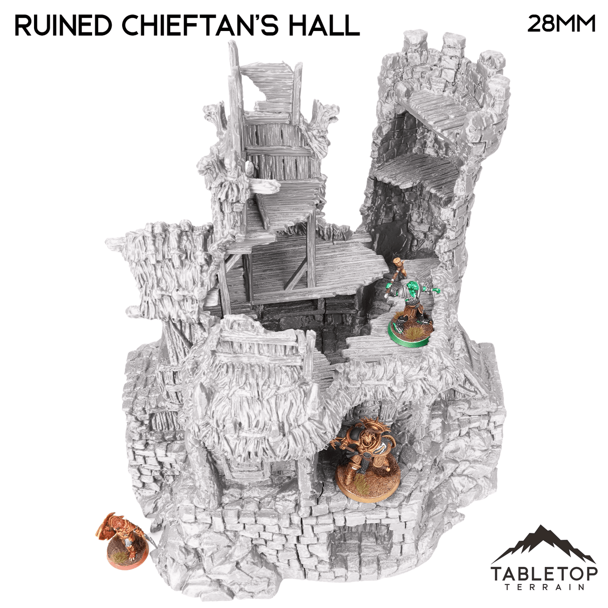 Tabletop Terrain Ruins Ruined Chieftains Hall - Hagglethorn Hollow - Fantasy Ruins