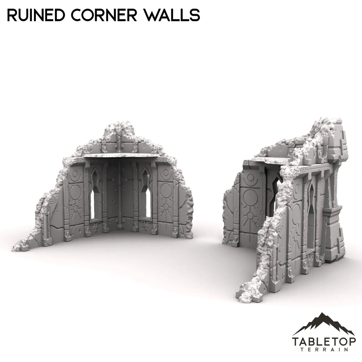 Tabletop Terrain Ruins Ruined Corner Walls