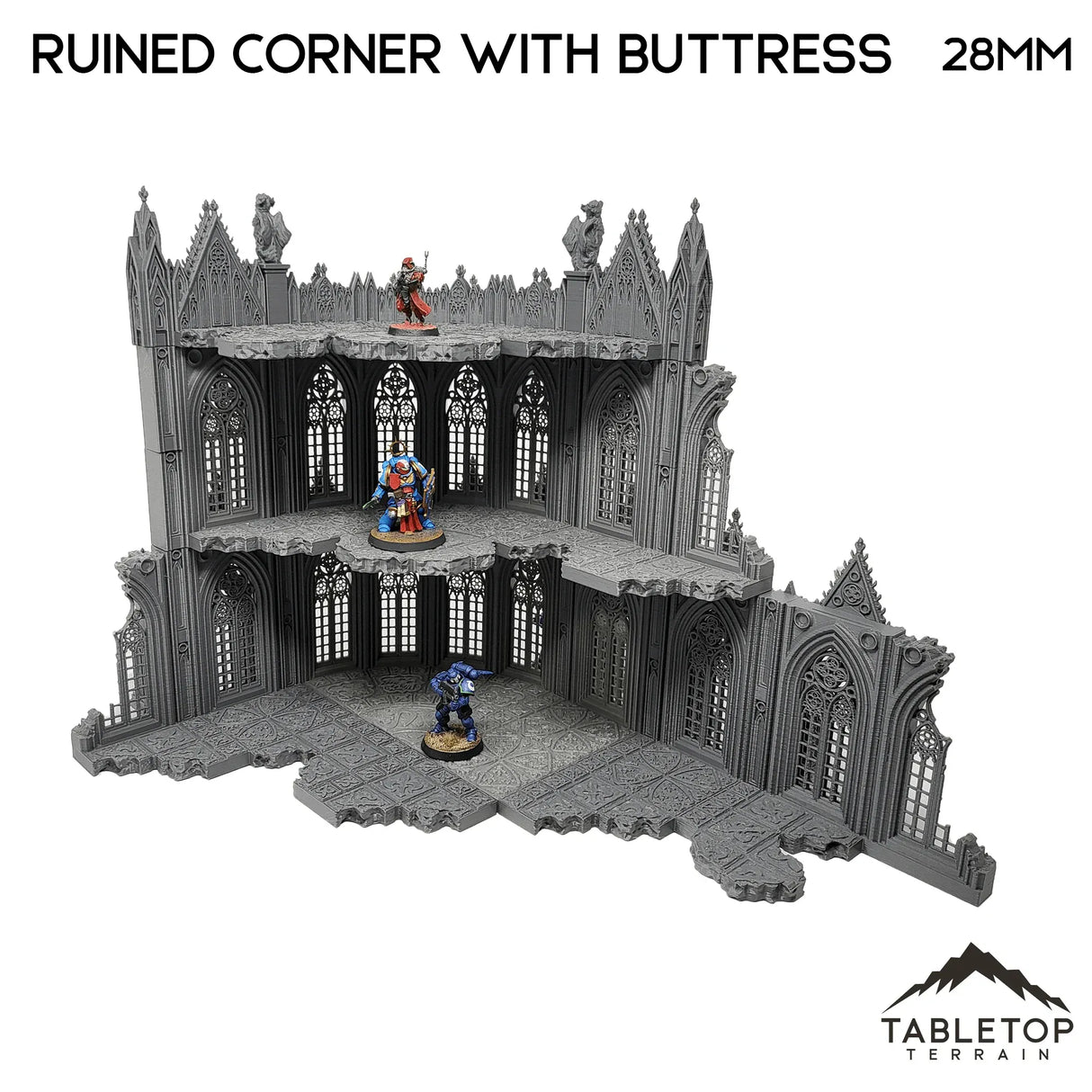 Tabletop Terrain Ruins Ruined Corner with Buttresses - Openlock