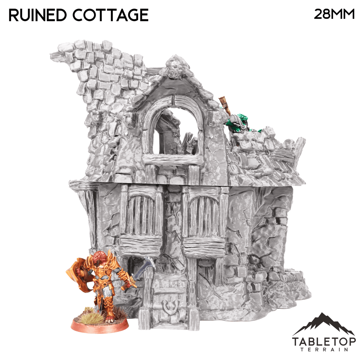 Tabletop Terrain Ruins Ruined Cottage - Hagglethorn Hollow - Fantasy Ruins