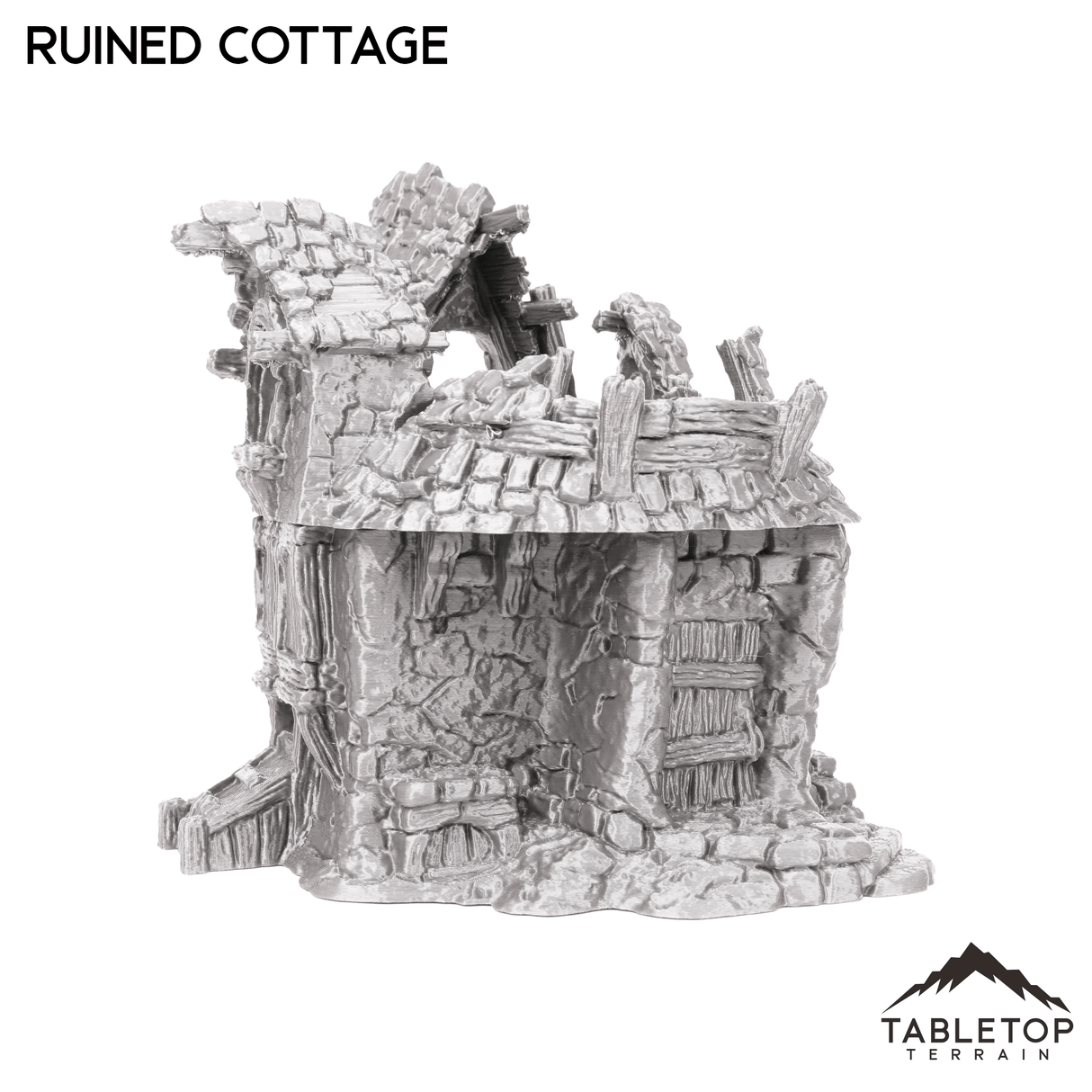 Tabletop Terrain Ruins Ruined Cottage - Hagglethorn Hollow - Fantasy Ruins