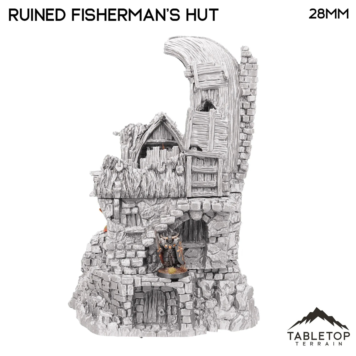 Tabletop Terrain Ruins Ruined Fisherman's Hut - Hagglethorn Hollow - Fantasy Ruins
