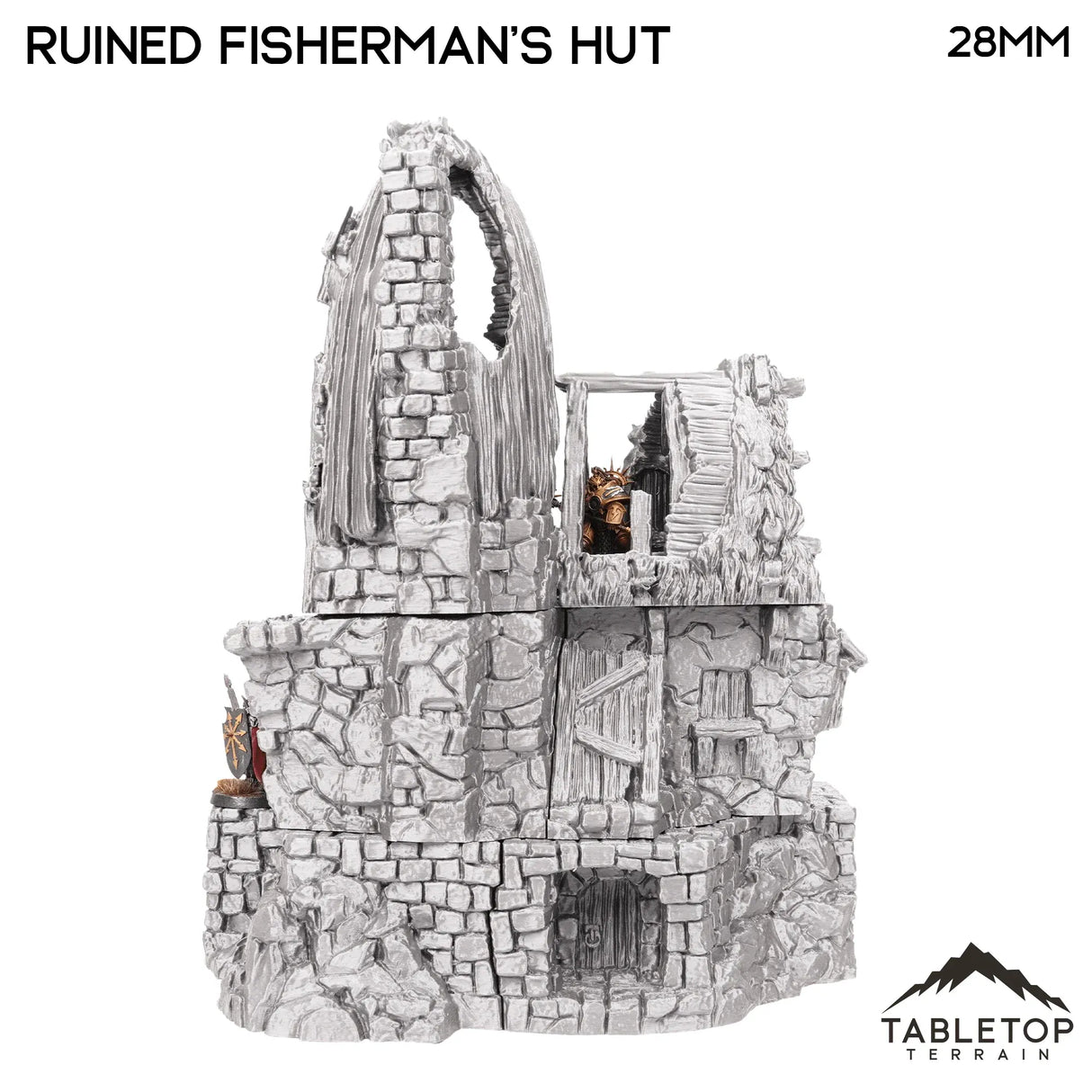 Tabletop Terrain Ruins Ruined Fisherman's Hut - Hagglethorn Hollow - Fantasy Ruins