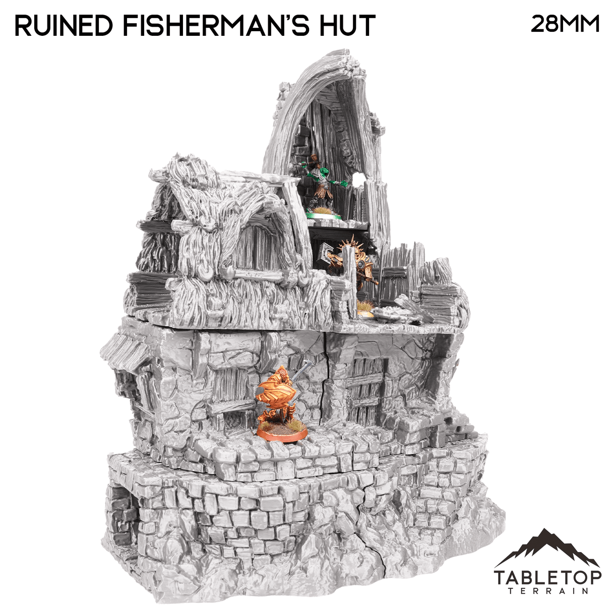Tabletop Terrain Ruins Ruined Fisherman's Hut - Hagglethorn Hollow - Fantasy Ruins
