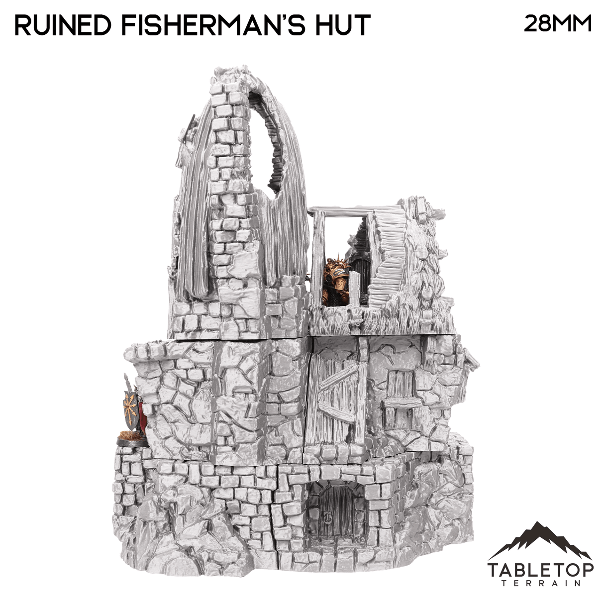 Tabletop Terrain Ruins Ruined Fisherman's Hut - Hagglethorn Hollow - Fantasy Ruins