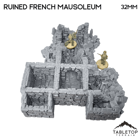 Tabletop Terrain Ruins Ruined French Mausoleum - Country & King - Fantasy Historical Ruins