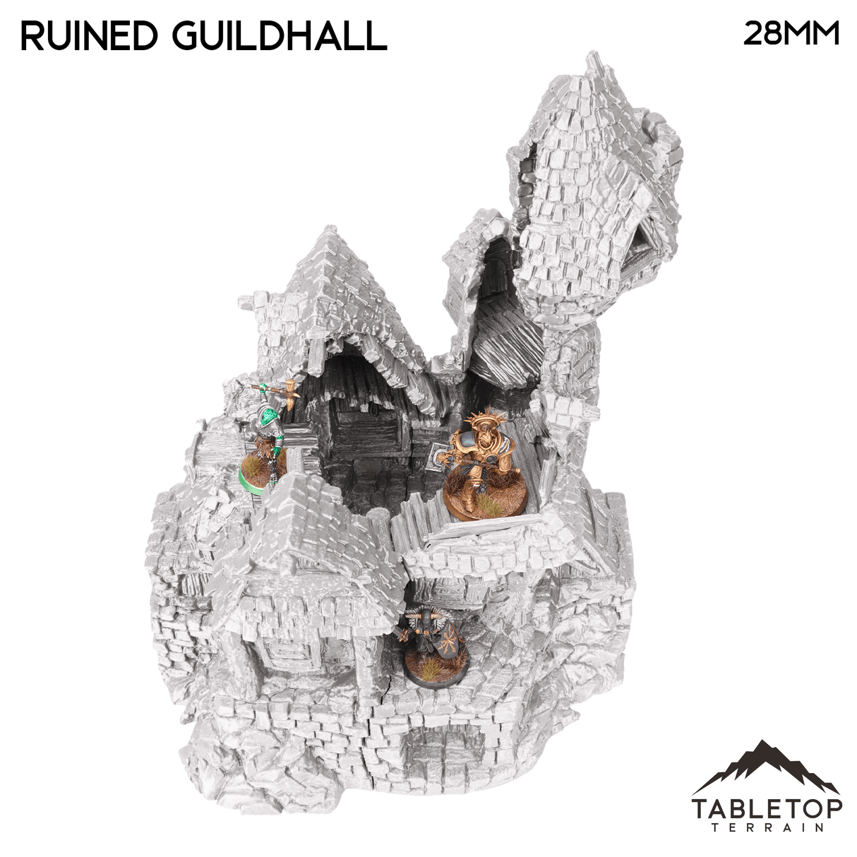 Tabletop Terrain Ruins Ruined Guildhall - Hagglethorn Hollow - Fantasy Ruins