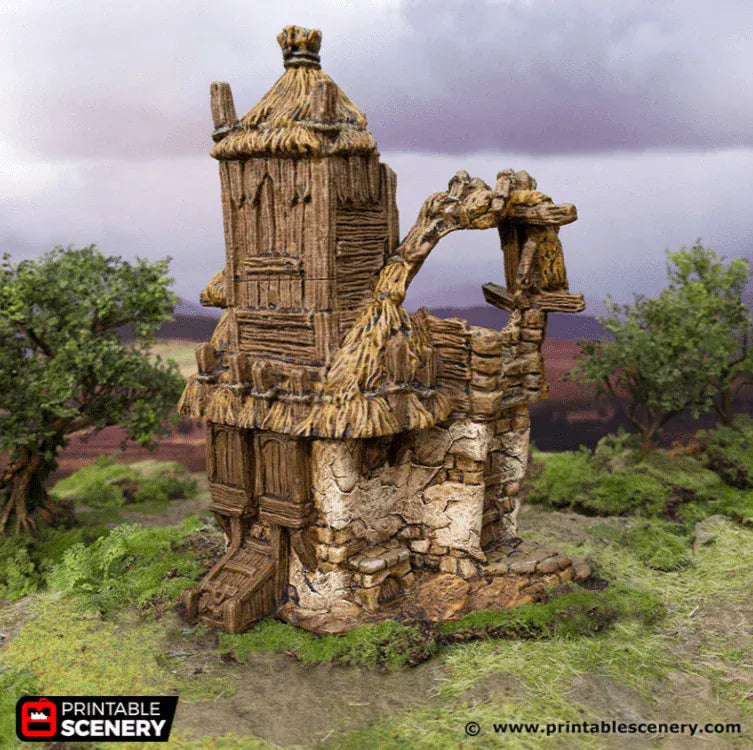 Tabletop Terrain Ruins Ruined Homestead - Hagglethorn Hollow - Fantasy Ruins