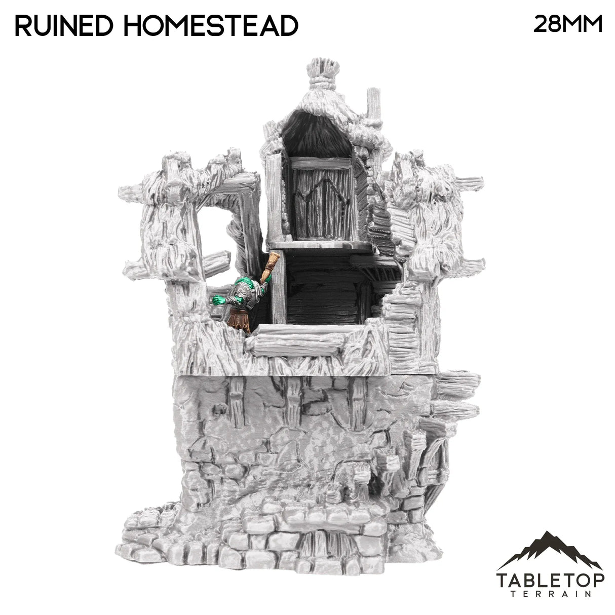 Tabletop Terrain Ruins Ruined Homestead - Hagglethorn Hollow - Fantasy Ruins
