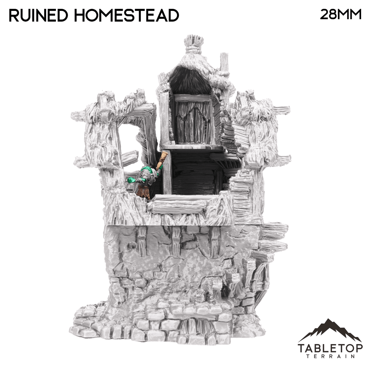Tabletop Terrain Ruins Ruined Homestead - Hagglethorn Hollow - Fantasy Ruins