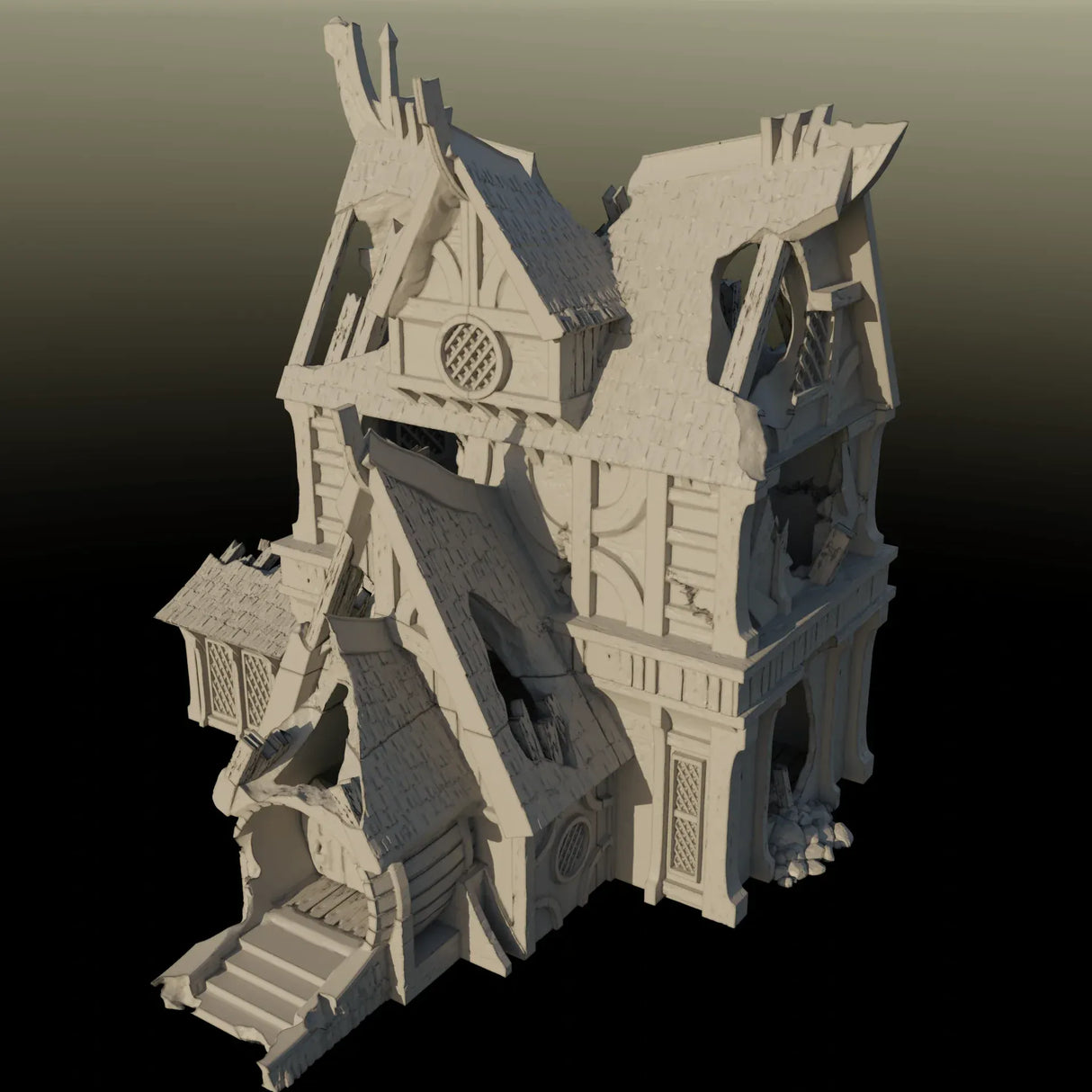 Tabletop Terrain Ruins Ruined House 2 - City of Spiritdale - Fantasy Ruins