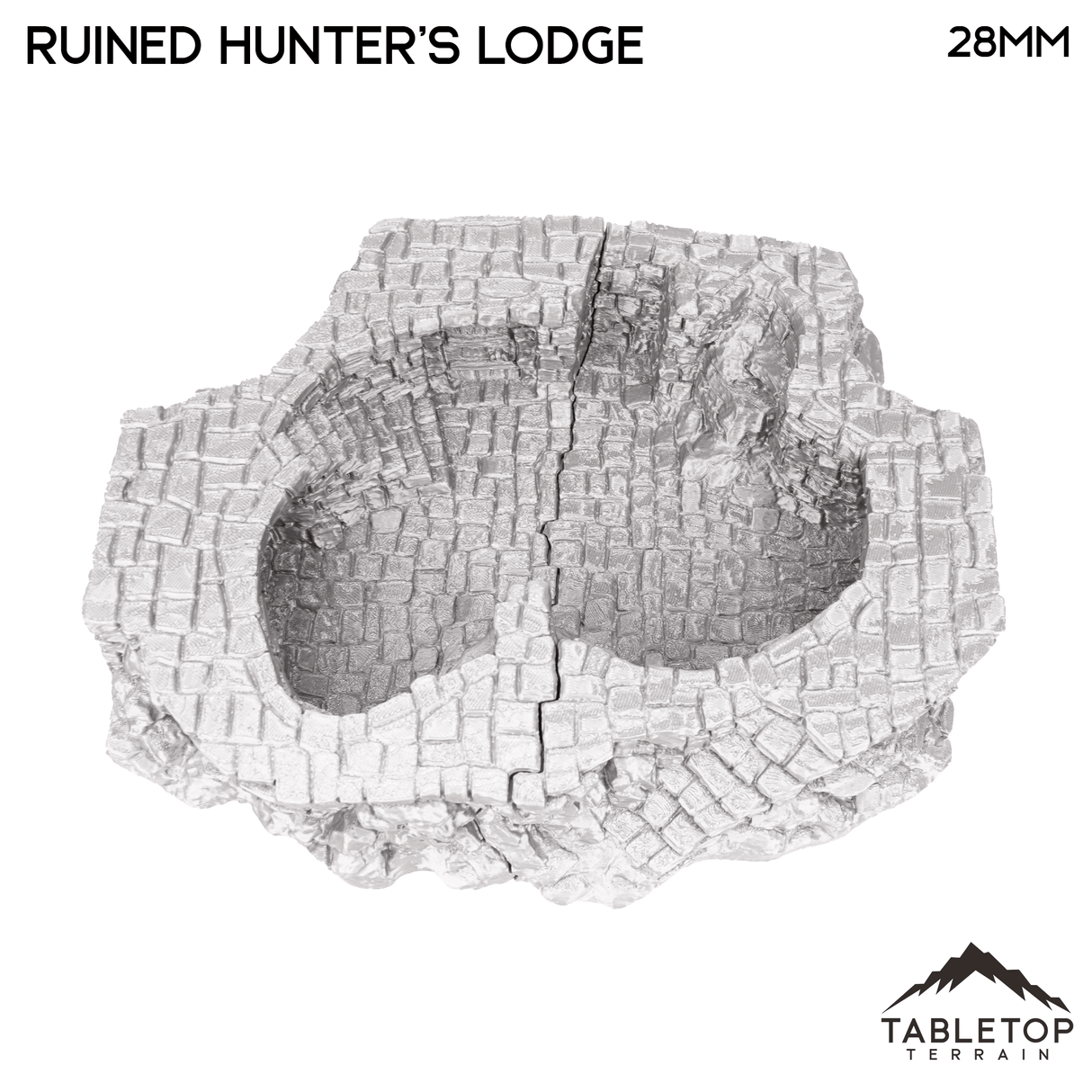 Tabletop Terrain Ruins Ruined Hunter's Lodge - Hagglethorn Hollow - Fantasy Ruins