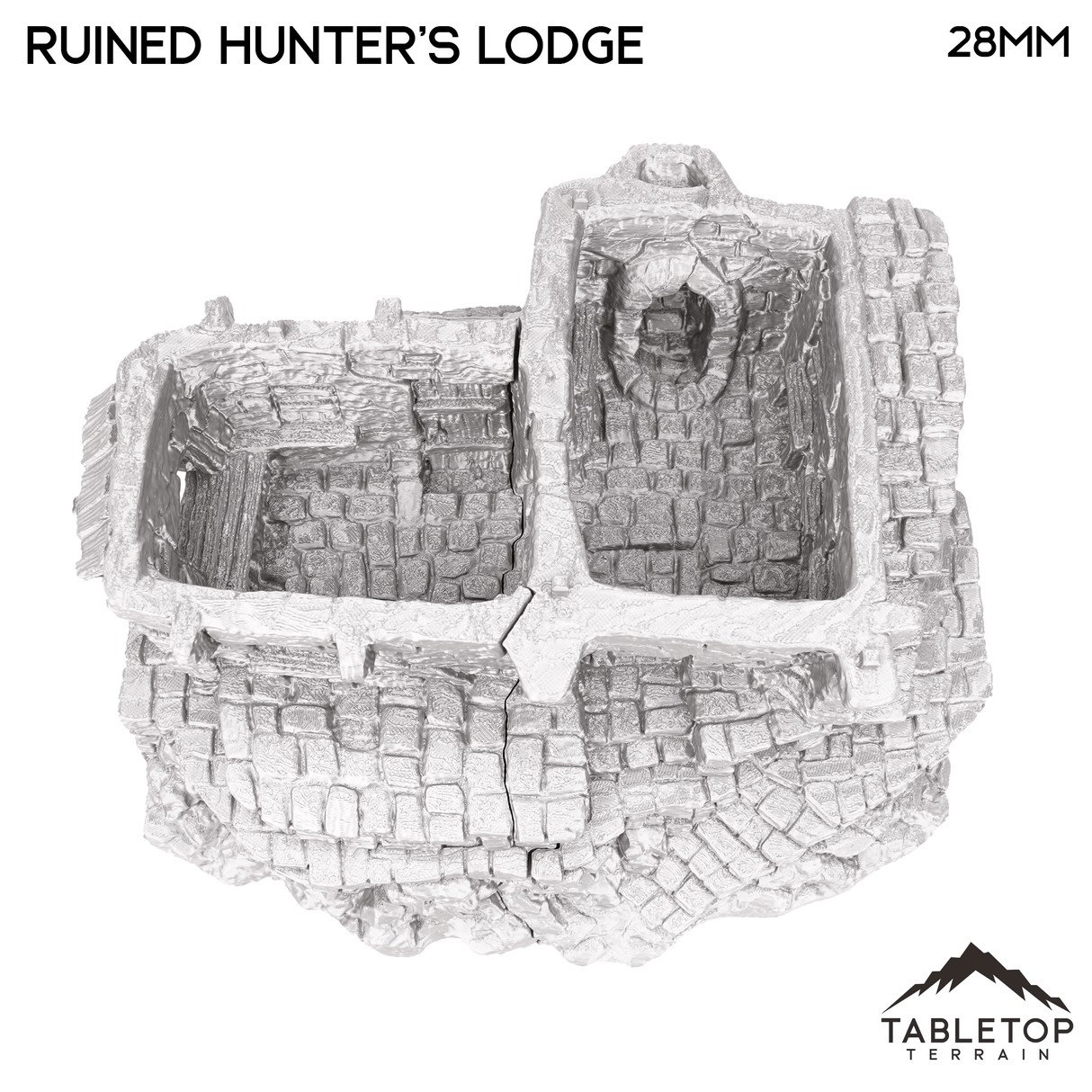 Tabletop Terrain Ruins Ruined Hunter's Lodge - Hagglethorn Hollow - Fantasy Ruins