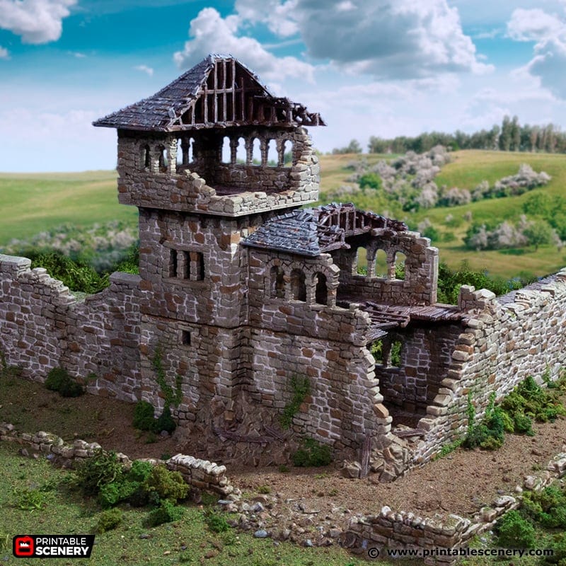 Tabletop Terrain Ruins Ruined King's Quarters - Country & King - Fantasy Historical Ruins