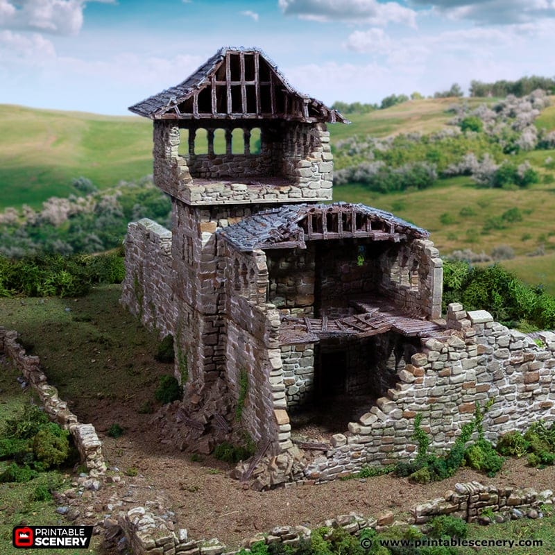 Tabletop Terrain Ruins Ruined King's Quarters - Country & King - Fantasy Historical Ruins