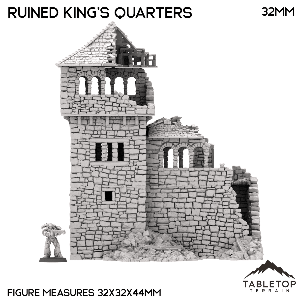 Tabletop Terrain Ruins Ruined King's Quarters - Country & King - Fantasy Historical Ruins