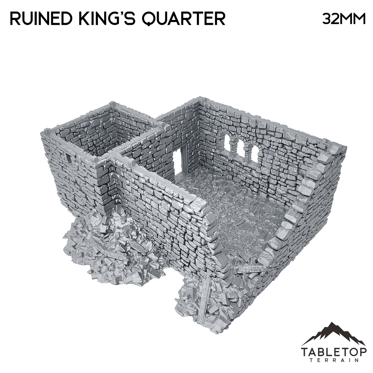 Tabletop Terrain Ruins Ruined King's Quarters - Country & King - Fantasy Historical Ruins