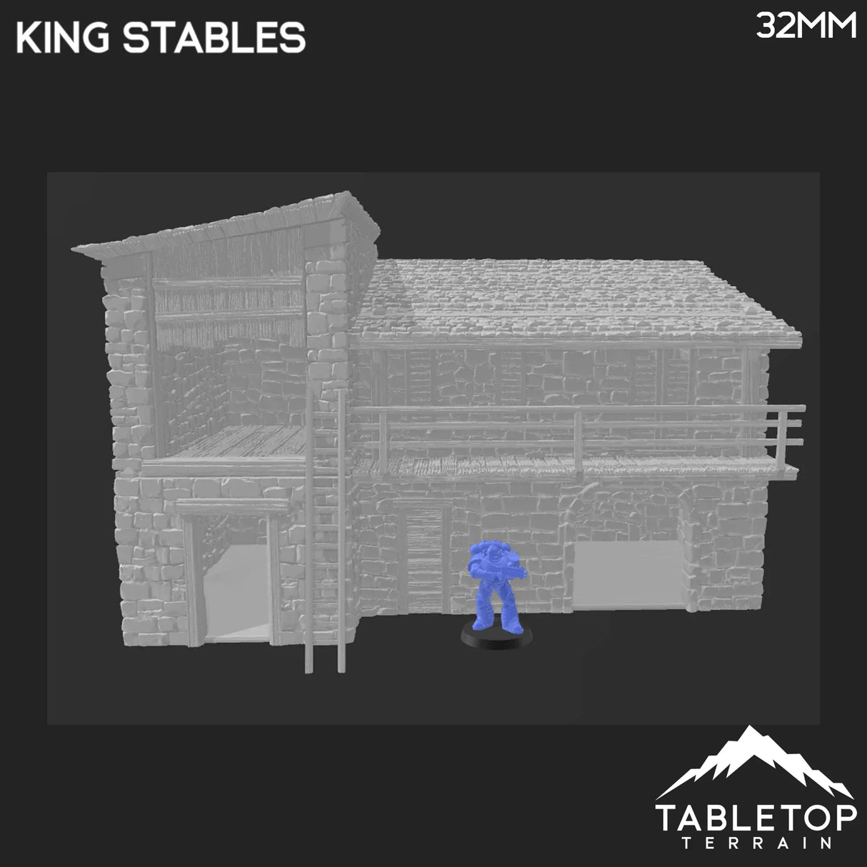 Tabletop Terrain Ruins Ruined King Stables - Country & King - Fantasy Historical Ruins