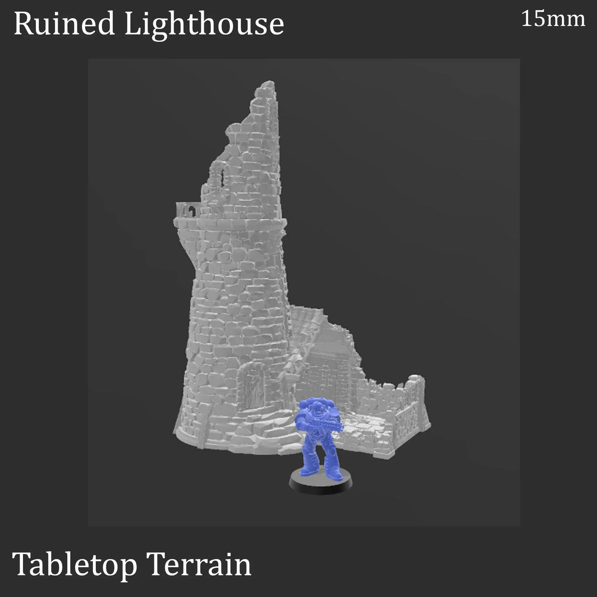 Tabletop Terrain Ruins Ruined Lighthouse - Fantasy Ruins