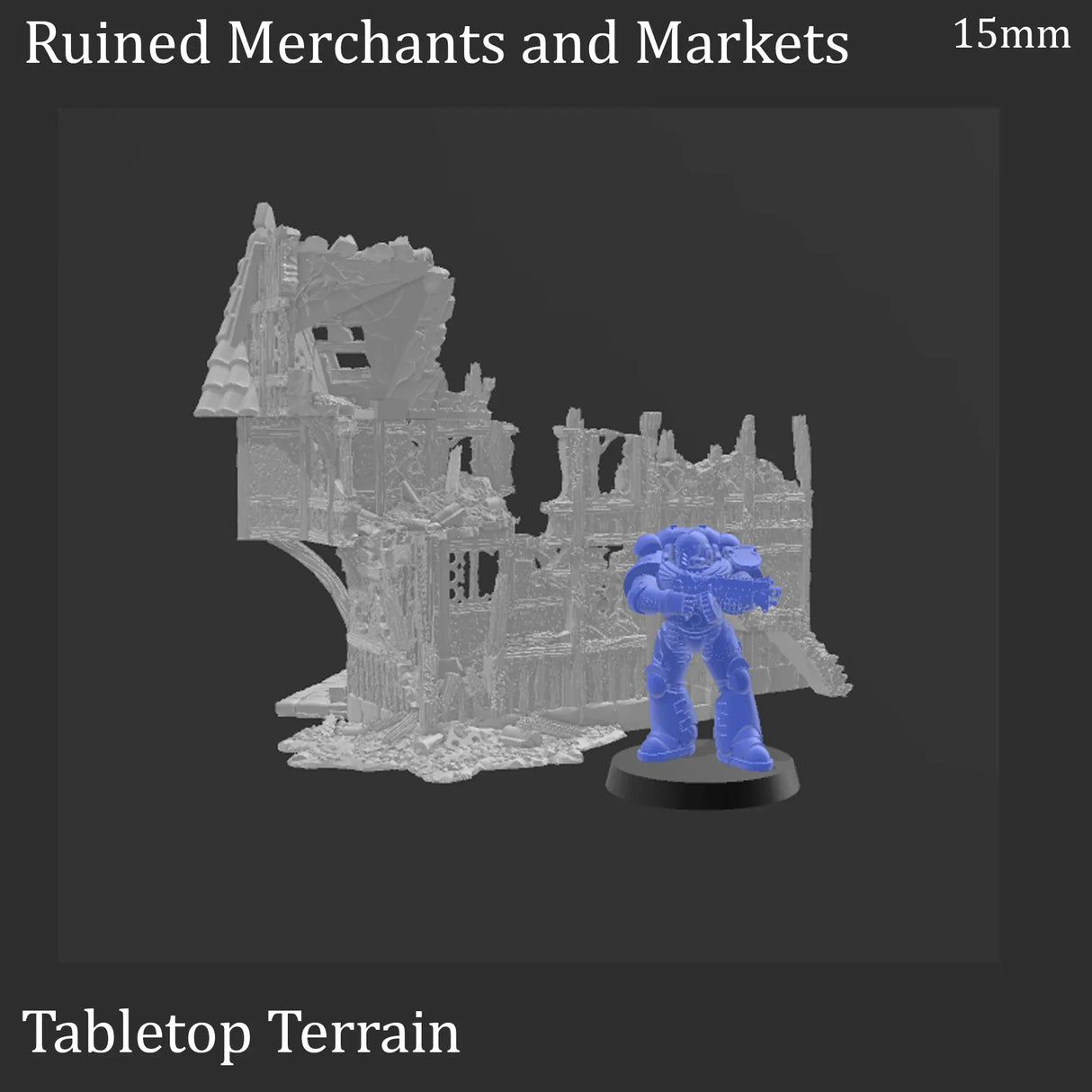 Tabletop Terrain Ruins Ruined Merchants & Markets - Fantasy Ruins