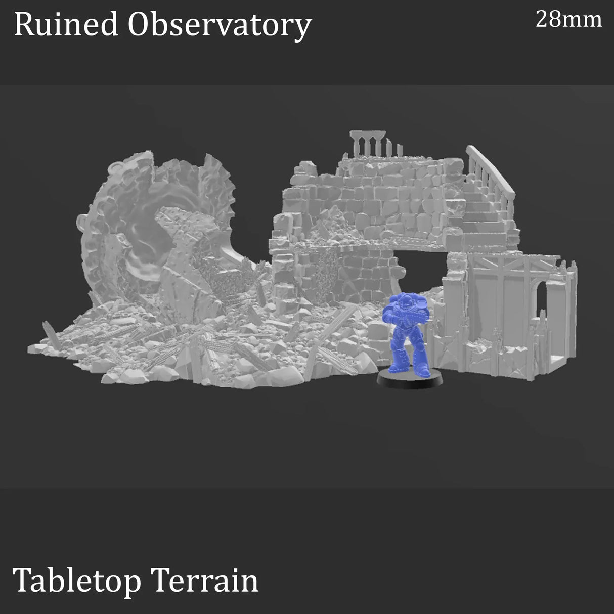 Tabletop Terrain Ruins Ruined Observatory - Fantasy Ruins