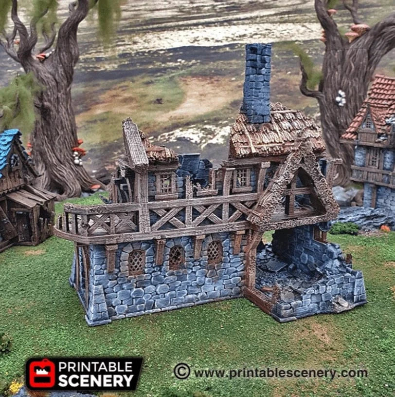 Tabletop Terrain Ruins Ruined Port Merchant - Fantasy Ruins