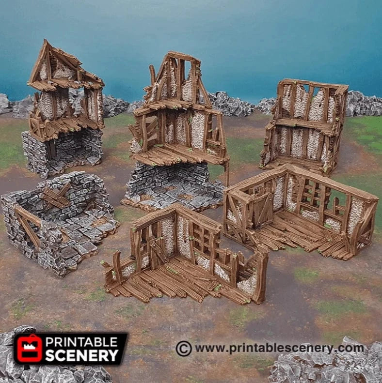 Tabletop Terrain Ruins Ruined Quarter- Fantasy Ruins