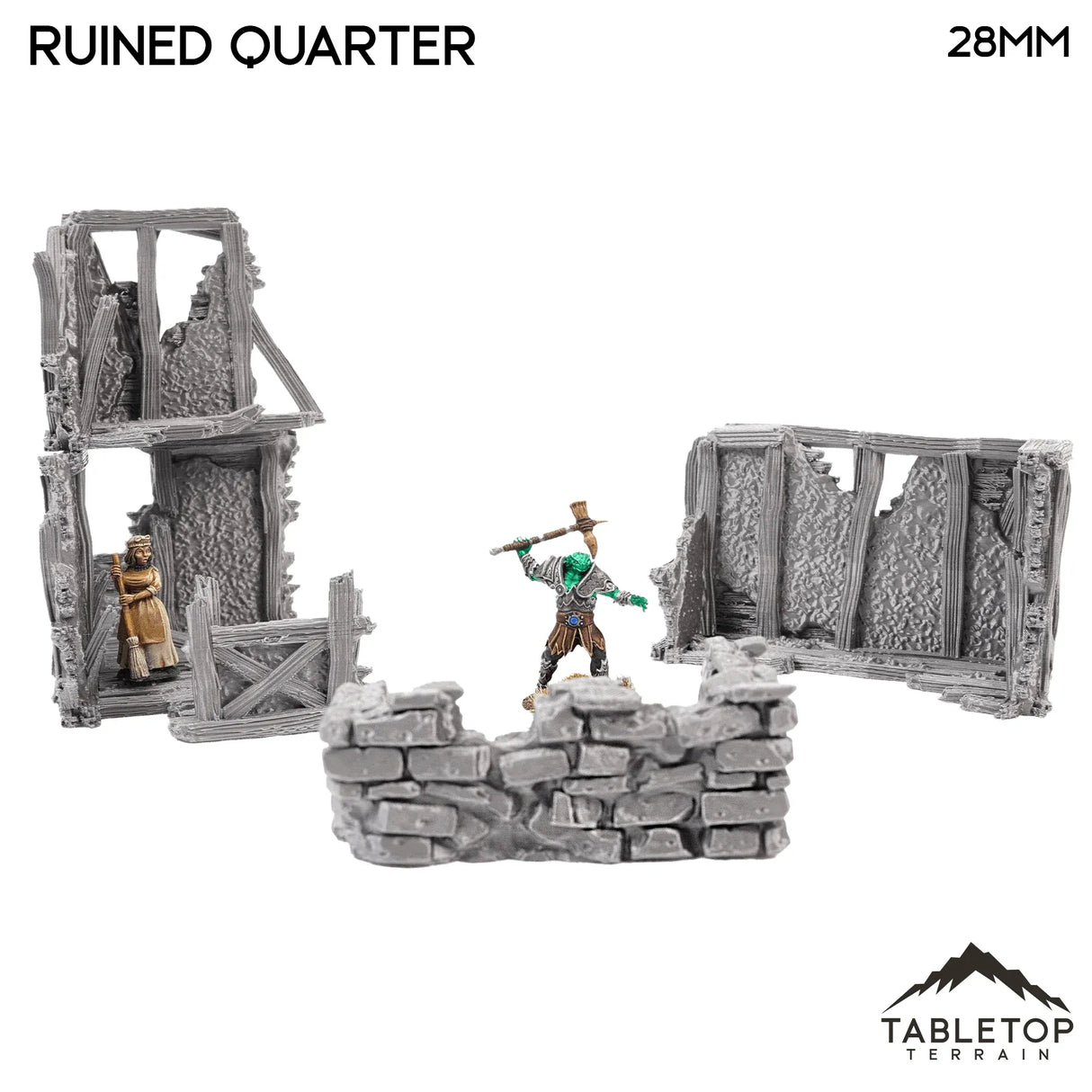 Tabletop Terrain Ruins Ruined Quarter- Fantasy Ruins