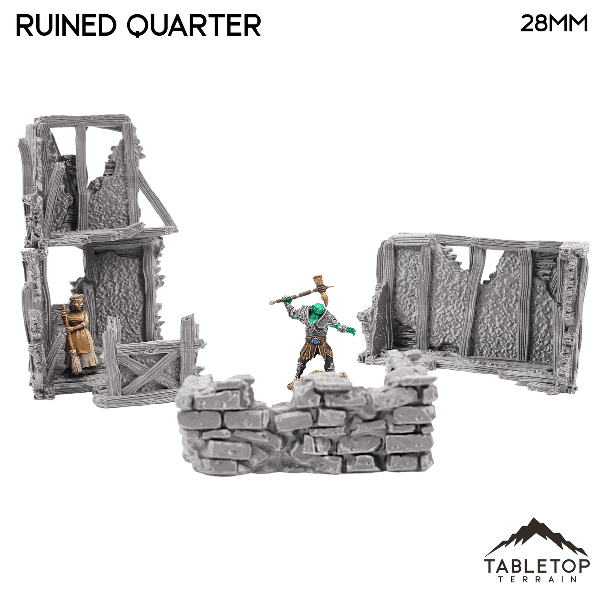 Tabletop Terrain Ruins Ruined Quarter- Fantasy Ruins