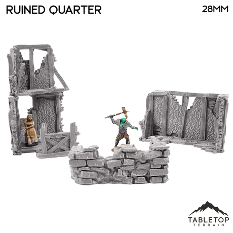 Tabletop Terrain Ruins Ruined Quarter- Fantasy Ruins