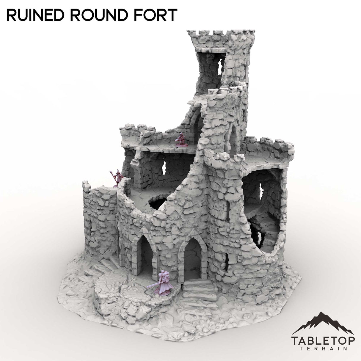 Tabletop Terrain Ruins Ruined Round Fort