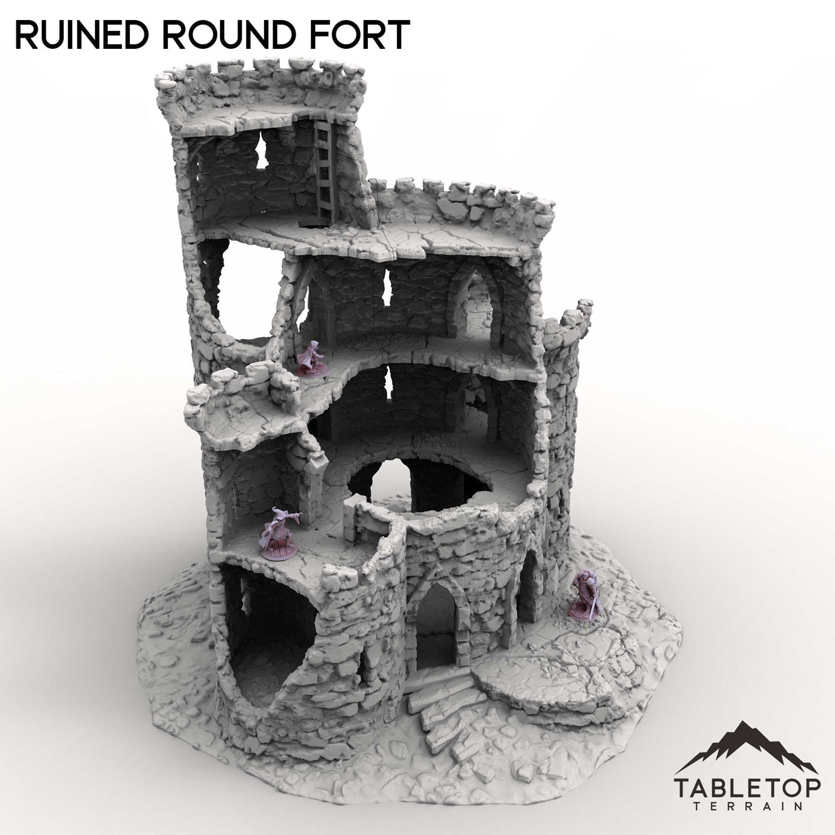 Tabletop Terrain Ruins Ruined Round Fort