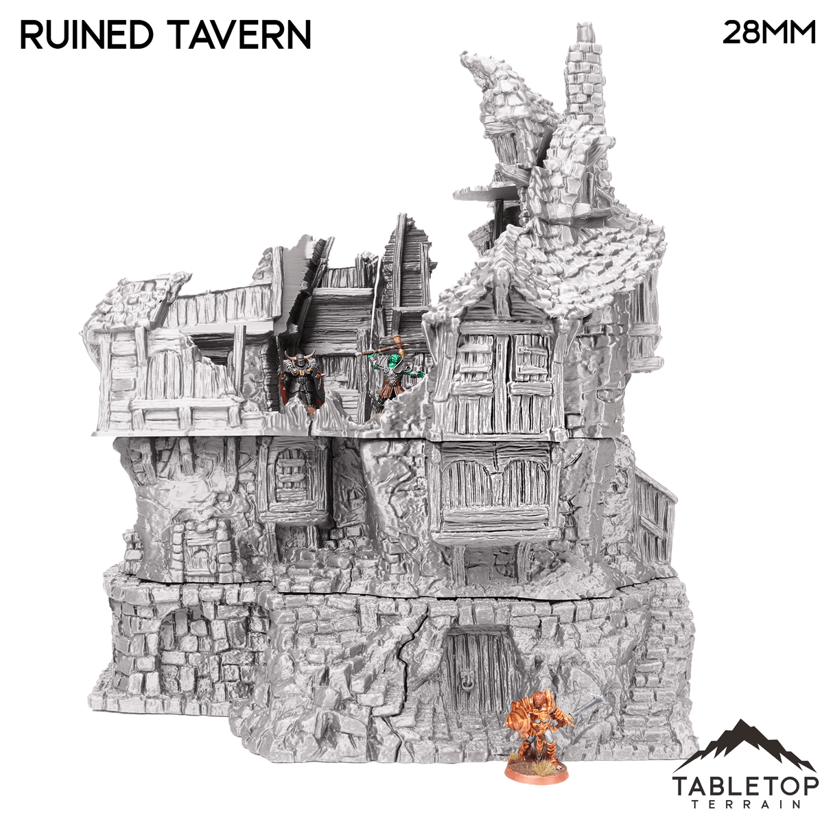 Tabletop Terrain Ruins Ruined Tavern - Hagglethorn Hollow - Fantasy Ruins