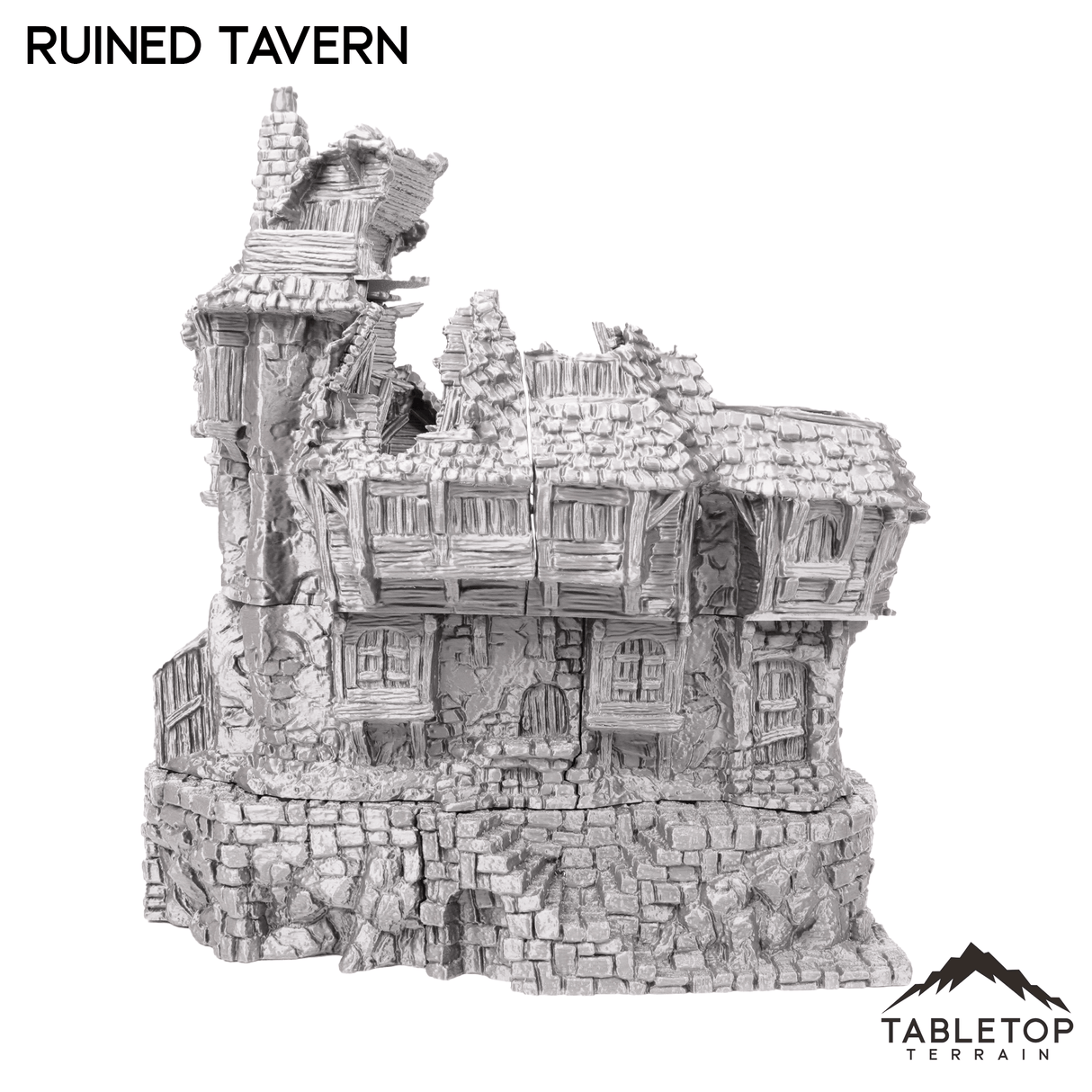 Tabletop Terrain Ruins Ruined Tavern - Hagglethorn Hollow - Fantasy Ruins