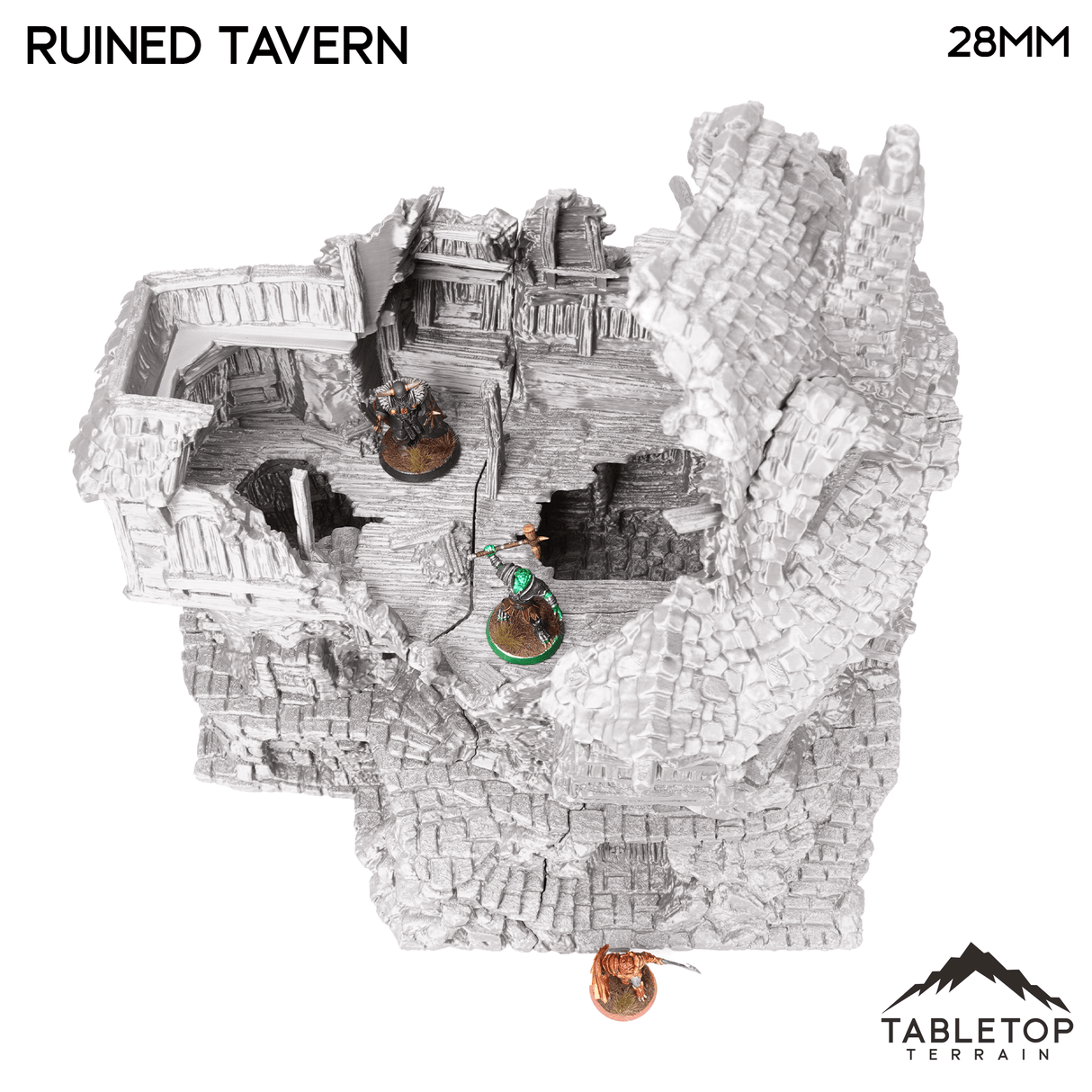 Tabletop Terrain Ruins Ruined Tavern - Hagglethorn Hollow - Fantasy Ruins