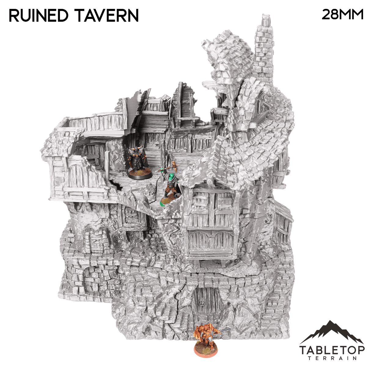 Tabletop Terrain Ruins Ruined Tavern - Hagglethorn Hollow - Fantasy Ruins